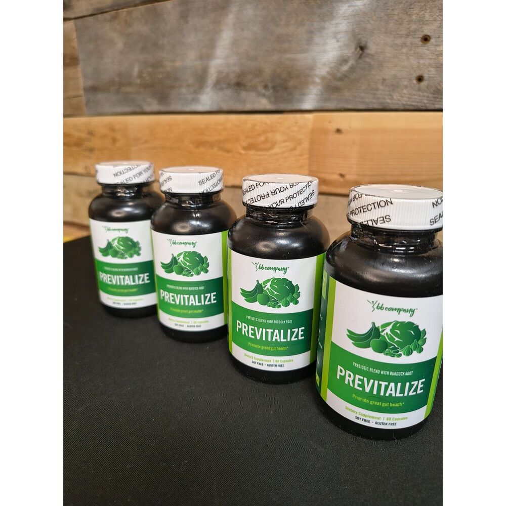 New Sealed - BB Company Previtalize Lot of 4, 60 Capsule Bottles - Exp. 05/2027